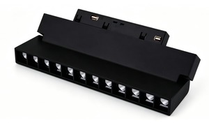 ספוט עדשות מתכוונן 12W לפס צבירה מגנטי CCT שחור Liper Saros