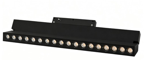 ספוט עדשות מתכוונן 24W לפס צבירה מגנטי CCT שחור Liper Saros