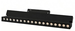 ספוט עדשות מתכוונן 24W לפס צבירה מגנטי CCT שחור Liper Saros