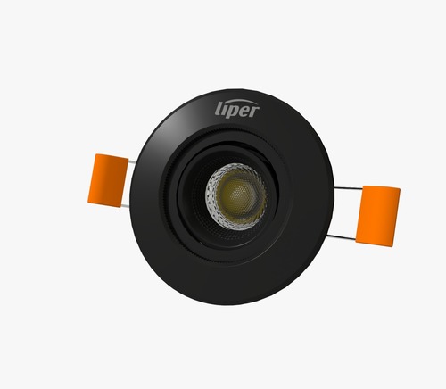שקוע לד COB מתכוונן 3W עגול CCT שחור Liper Lume