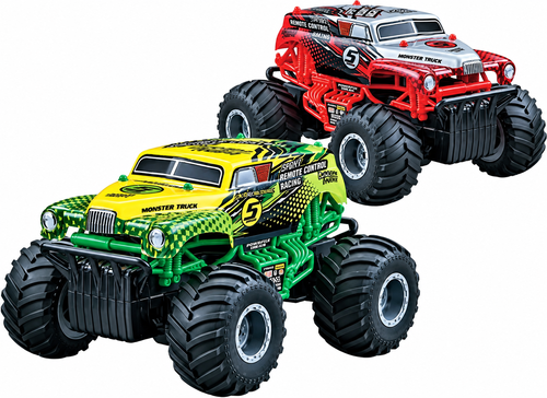 זוג רכבי שטח על שלט  Machina Battle Truck Challenge