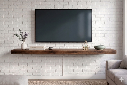 מדף בוצ'ר TV טבעי או כהה- 200 ס