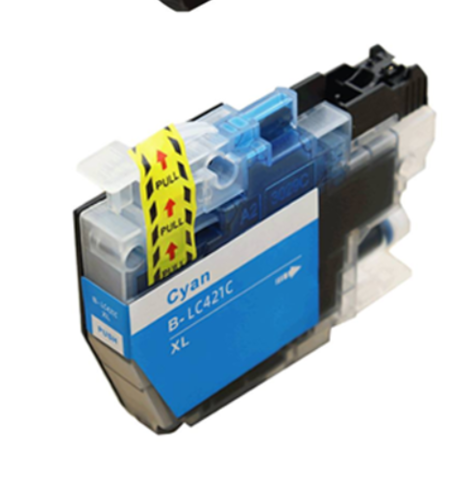ראש דיו כחול LC421XL C תואם למכונה Brother MFC-J1010dw לא מקורי