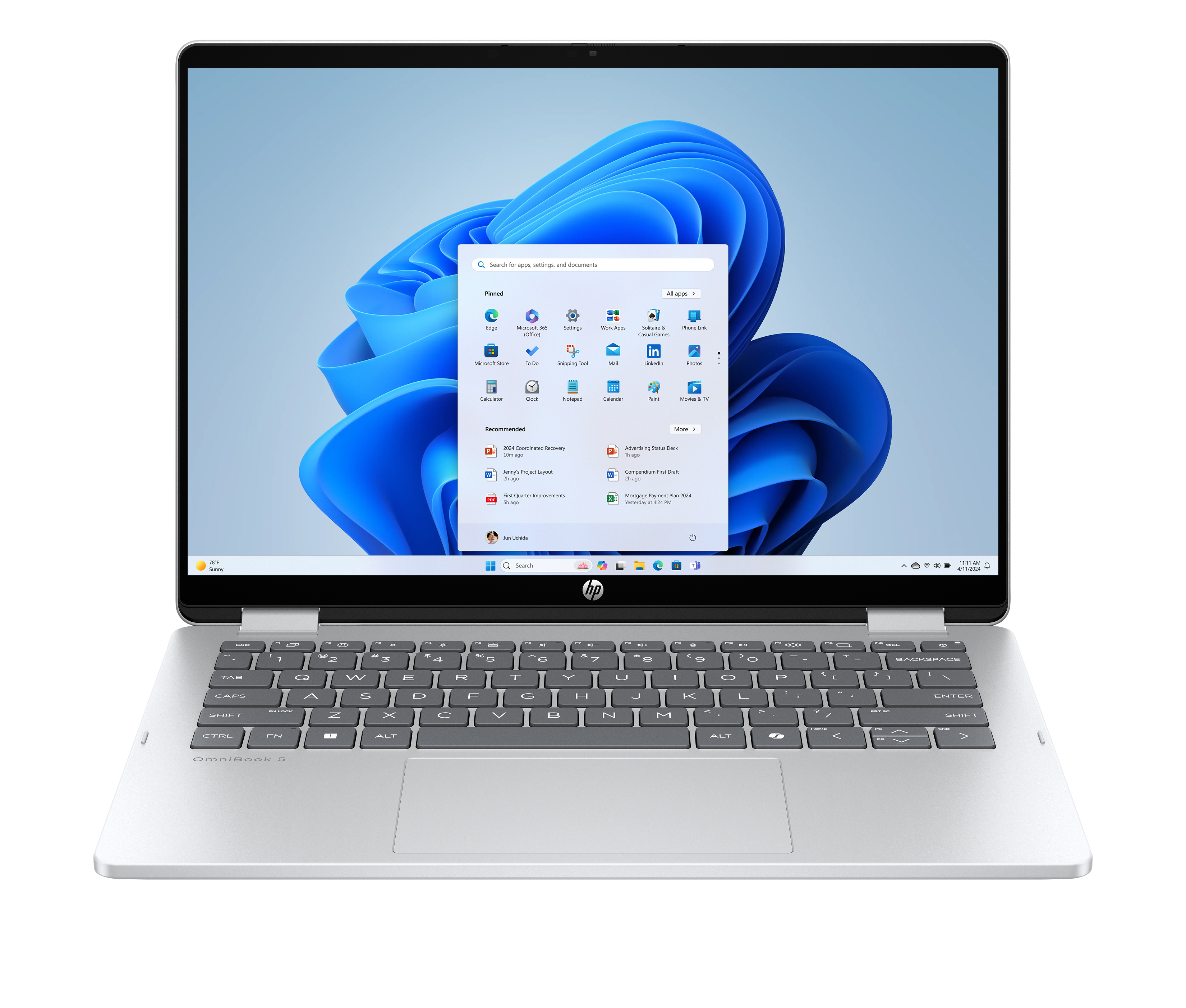 מחשב נייד HP OmniBook 5 Flip 14-fp0006nj U7-355|32G|1TB|14TC|W11P|3YRW