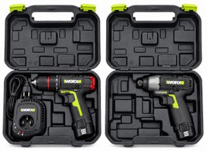 סט 2 מברגות 12V WORX מקצועית במארז WU130.2 WORX
