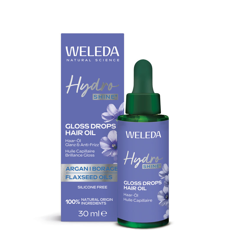 HYDRA SHINE טיפות גלוס להזנת השיער (30 מ"ל) - WELEDA