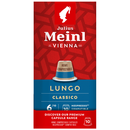 10 קפסולות יוליוס מיינל #6- Julius Meinl espresso Lungo , למכונת נספרסו  