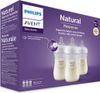 3 בקבוקי האכלה 260 מ''ל Avent Natural Response - צבע שקוף