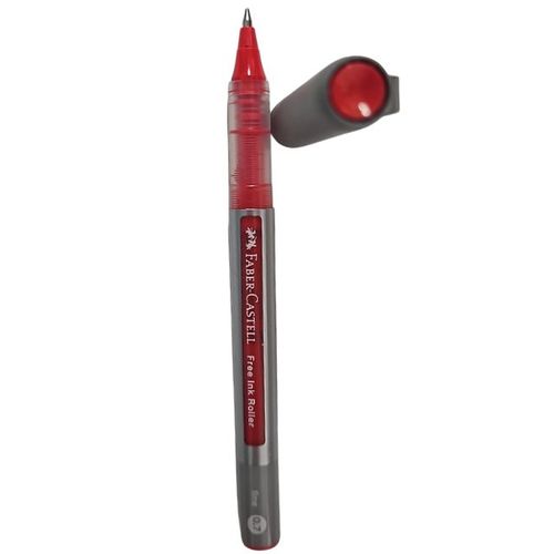 עט רולר דיו אדום Faber Castell Free Ink Fine חוד 0.7 מ מ 