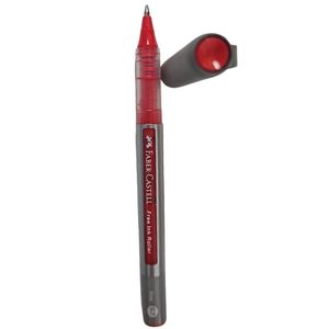 עט רולר דיו אדום Faber Castell Free Ink Fine חוד 0.7 מ מ 