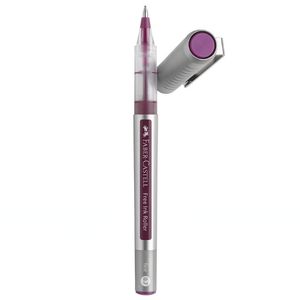 עט רולר דיו אדום יין Faber Castell Free Ink Fine חוד 0.7 מ מ 