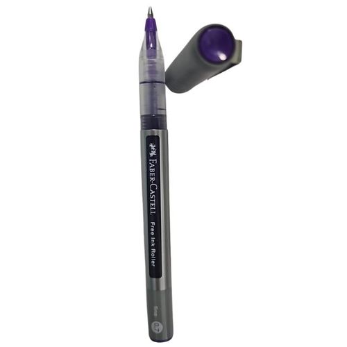 עט רולר דיו סגול Faber Castell Free Ink Fine חוד 0.7 מ מ