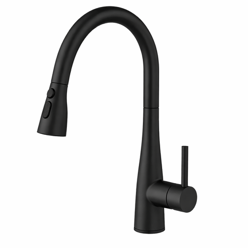 ברז מטבח נשלף שחור מסדרת Goma מבית Waterfall