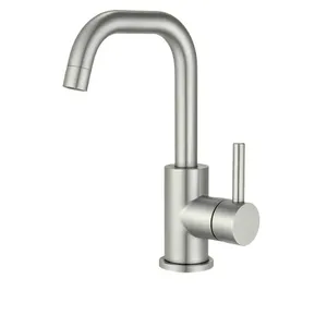 ברז פרח קצר ניקל מוברש מסדרת Toma מבית Waterfall