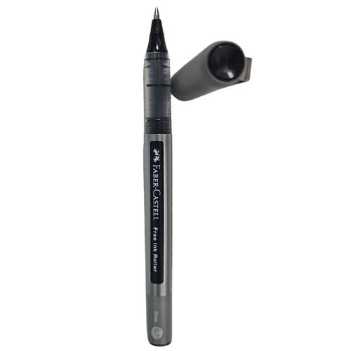 עט רולר דיו שחור Faber Castell Free Ink Fine חוד 0.7 מ מ