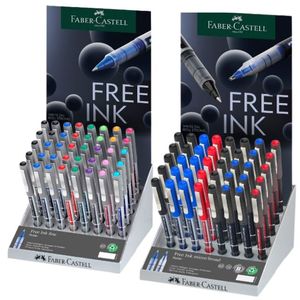 עט רולר דיו Faber Castell Free Ink Fine - Micro Broadחוד 0.5, 0.7 ו1.5 מ״מ, מגוון צבעים