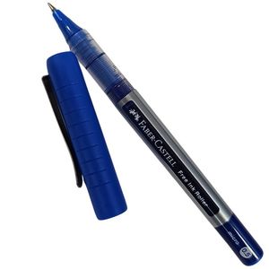 עט רולר דיו כחול Faber Castell Free Ink Micro Broad חוד 0.5 מ מ