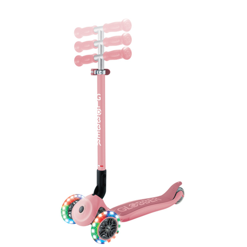 קורקינט 3 גלגלים מתקפל עם גלגלים מאירים PRIMO FOLDABLE LIGHTS - ורוד פסטל