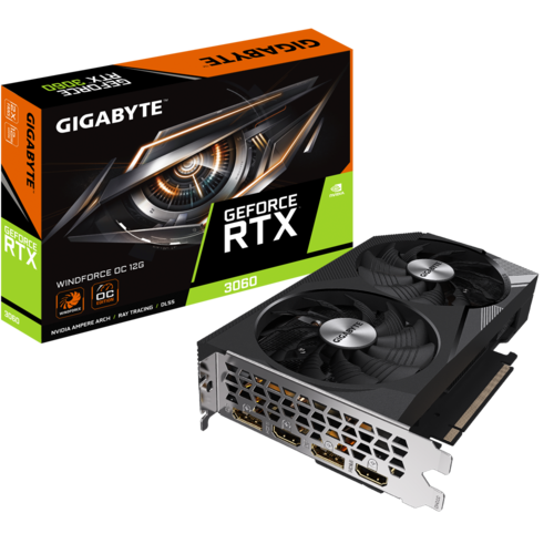 כרטיס מסך | OC | 12GB Rev 2.0 Gigabyte RTX 3060 Windforce 2
