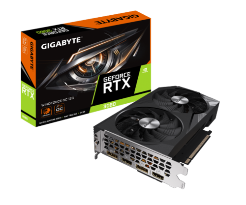 כרטיס מסך | OC | 12GB Rev 2.0 Gigabyte RTX 3060 Windforce 2