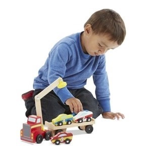 משאית גרר מגנטית מעץ איכותי מבית מליסה ודאג Melissa And Doug