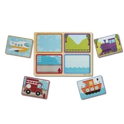 פאזל עץ כלי תחבורה מבית מליסה ודאג Melissa And Doug
