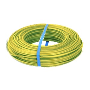 חוט חשמל קשיח PVC 1.5 ממ"ר צהוב/ירוק (הארקה)