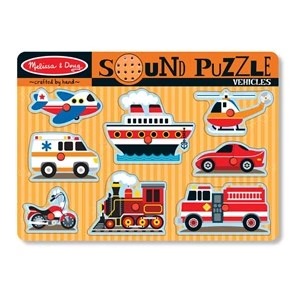 פאזל צלילים מעץ כלי תחבורה מבית מליסה ודאג Melissa and Doug