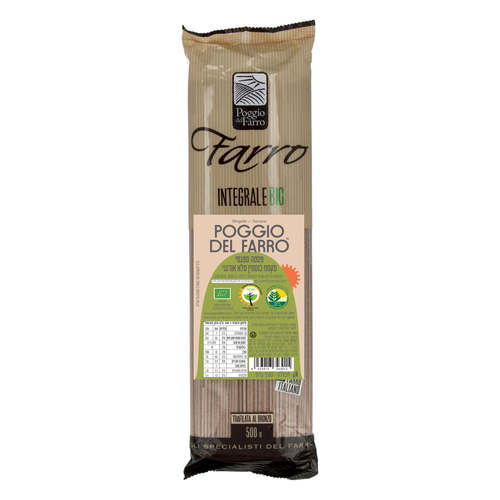 פסטה ספגטי מקמח כוסמין מלא אורגני 500 גרם | Poggio del Farro