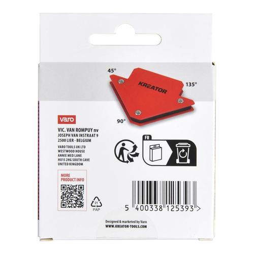 מגנט מסגרים 45°/90°/135° *  106 KRTH40402, MAGNETIC HOLDER 45° - 90° - 135°, ברקוד 5400338125393
