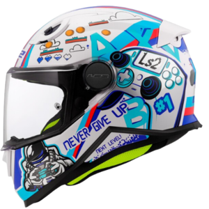 קסדה מלאה לילדים אל אס 2 צבעונית לבן כחול– LS2 FF812 KID LS2  