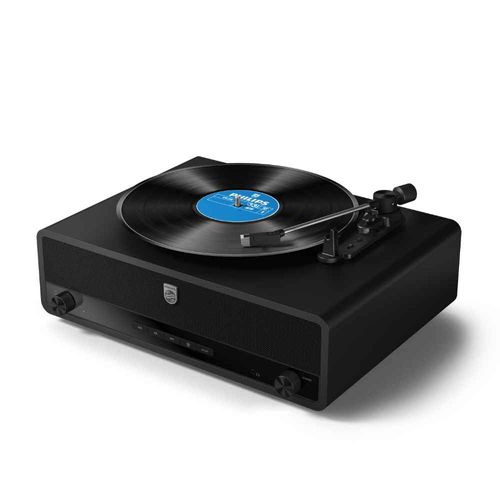 פטיפון Bluetooth Philips Stevie עם רמקולים מובנים USB ו-AUX
