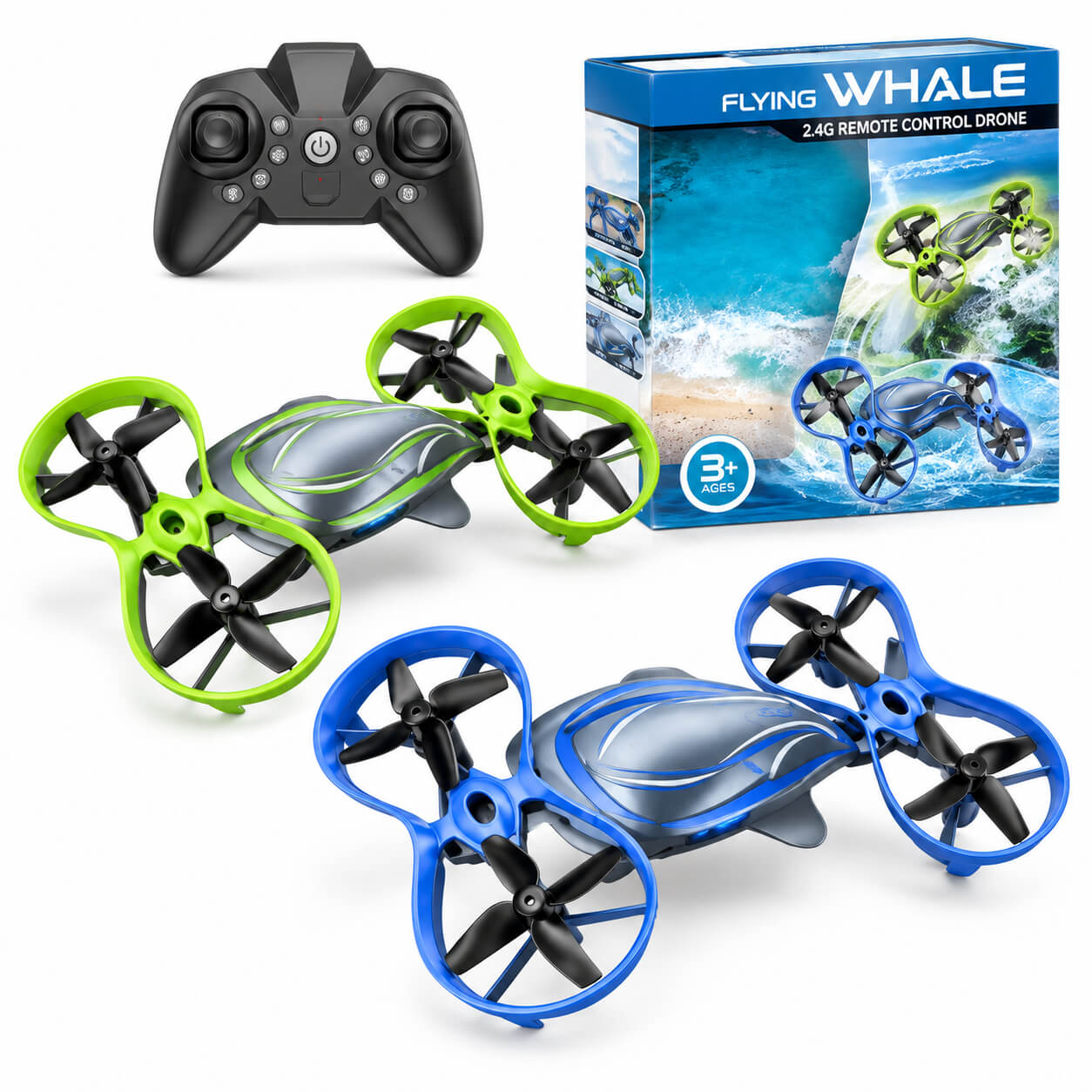 רחפן פעלולים 3 ב־1 לאוויר ליבשה ולמים Whale