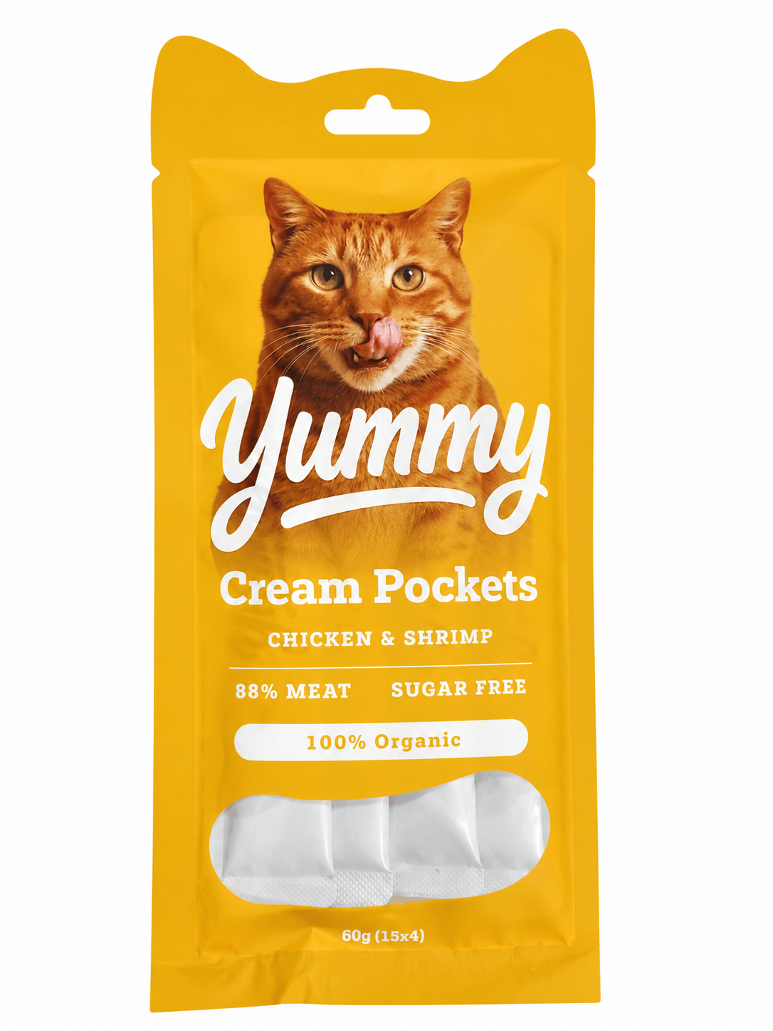 שלוק יאמי ליקוקי עף ושרימפס לחתול 60 גרם YUMMY