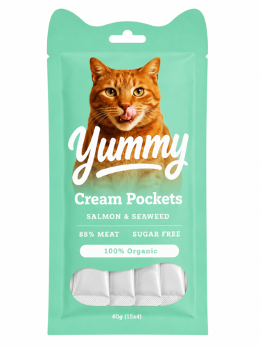 שלוק יאמי ליקוקי סלמון ואצות לחתול 60 גרם YUMMY