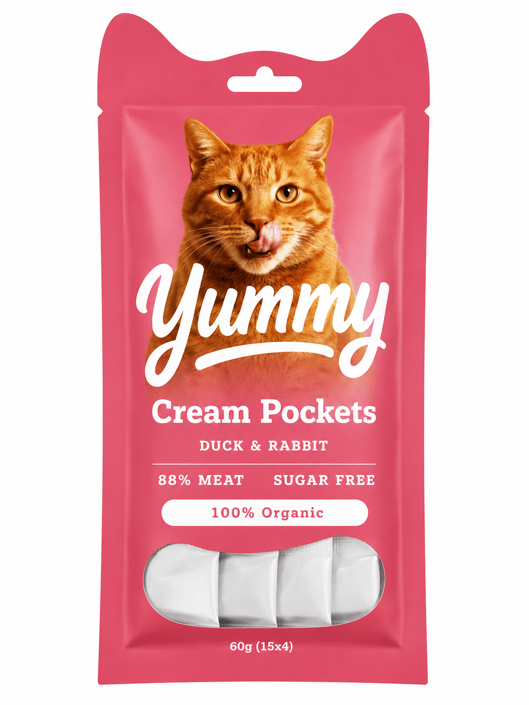 שלוק יאמי ליקוקי ברווז וארנב לחתול 60 גרם YUMMY