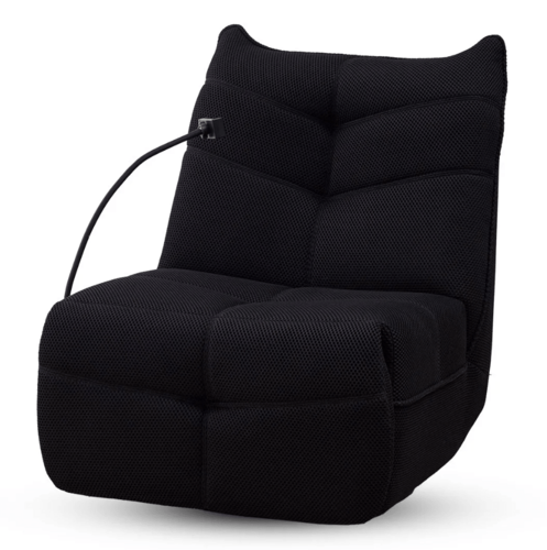 כורסת נאסט פרימיום ריקליינר בד שחור NEST