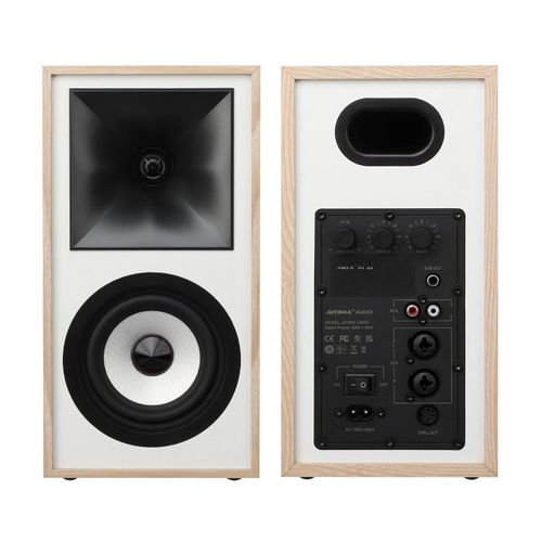 זוג רמקולי מדף מוגברים AIYIMA S4000 — Studio Monitor עם XLR, RCA ו-Bluetooth