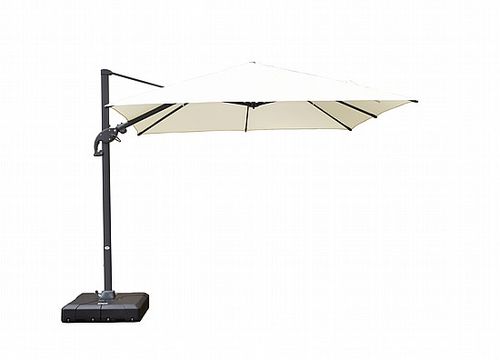 שמשיית צד מרובעת 3×3 מטר עם צידוד וסיבוב 360° – דגם היביסקוס אופוויט – תמונה 2