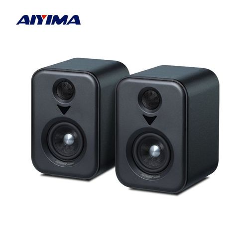 זוג רמקולי מדף מוגברים AIYIMA S400 V2 — קומפקטיים עם USB DAC ו-Bluetooth