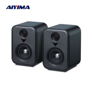 זוג רמקולי מדף מוגברים AIYIMA S400 V2 — קומפקטיים עם USB DAC ו-Bluetooth