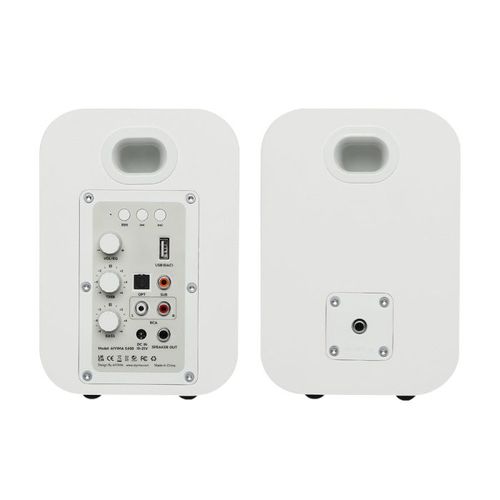 זוג רמקולי מדף מוגברים AIYIMA S400 V2 — קומפקטיים עם USB DAC ו-Bluetooth