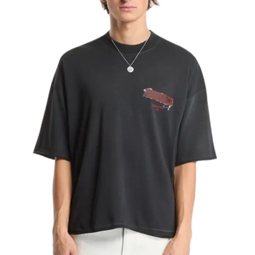 חולצה REPRESENT מידות S-XXL לגברים בגוון לבן עם הדפס ורוד