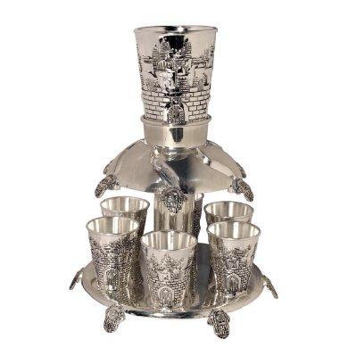 Wine Fountain 6 Jerusalem Hamsa Silver #9096