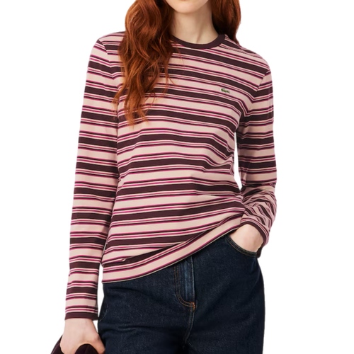 חולצה LACOSTE מידות XS-XL לנשים בגוון כחול - מבט צד