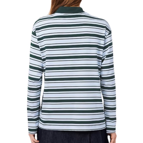 חולצה LACOSTE מידות XS-XL לנשים בגוון כחול - מבט צד