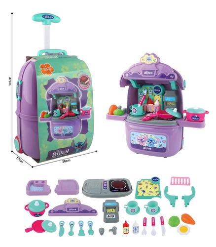 טרולי מטבח Stitch למשחקי בישול והגשה