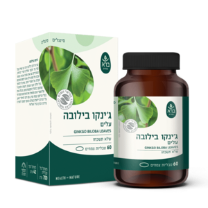 גינקו בילובה עלים | Bara Herbs Ginkgo Biloba Leaves (60 טבליות צמחיות)