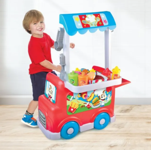 משאית דוכן אוכל Mini Chef Deli Truck עם 26 חלקים Babycare