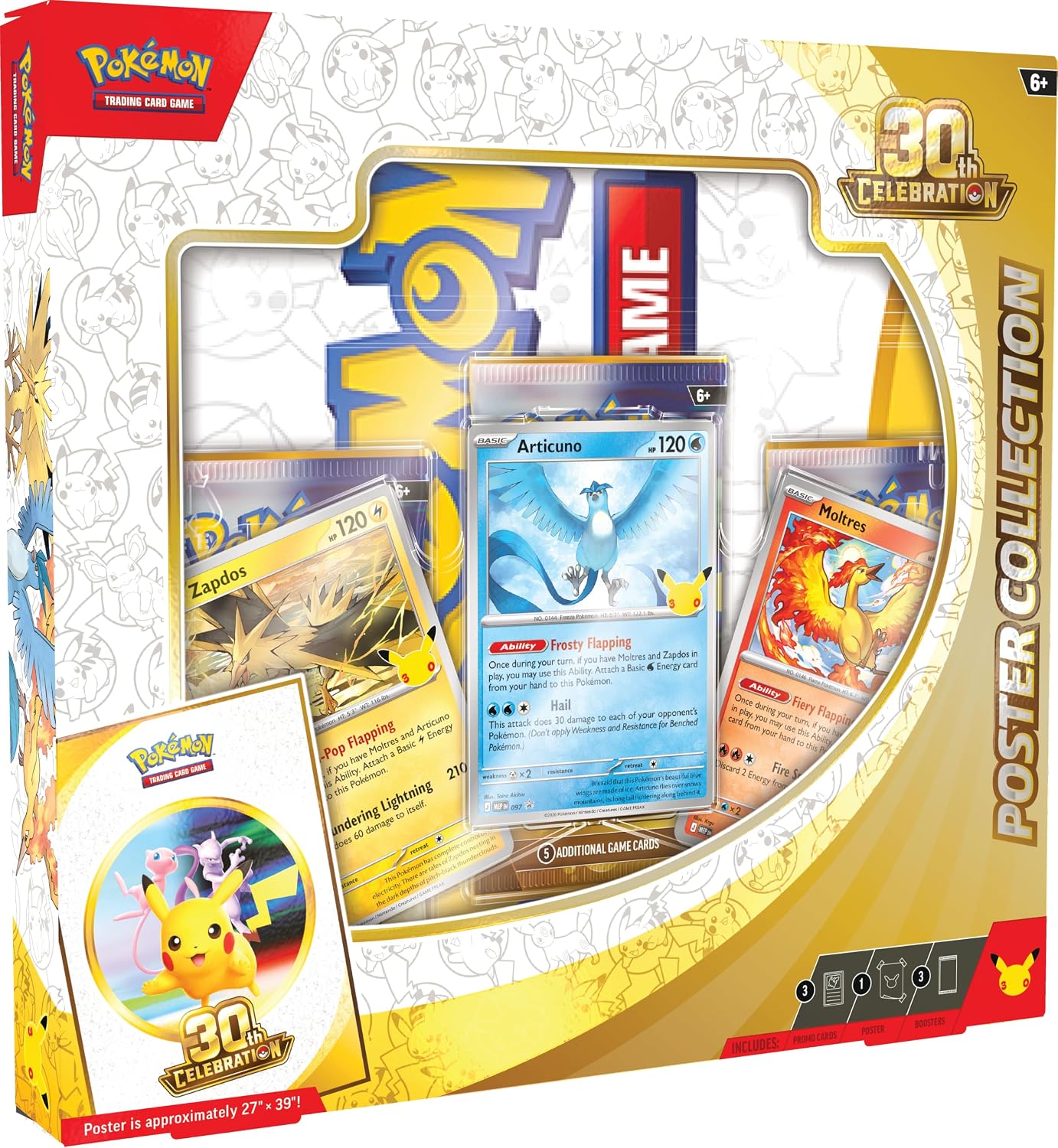 קלפי פוקימון Pokemon Tcg 30th Celebration Poster Collection